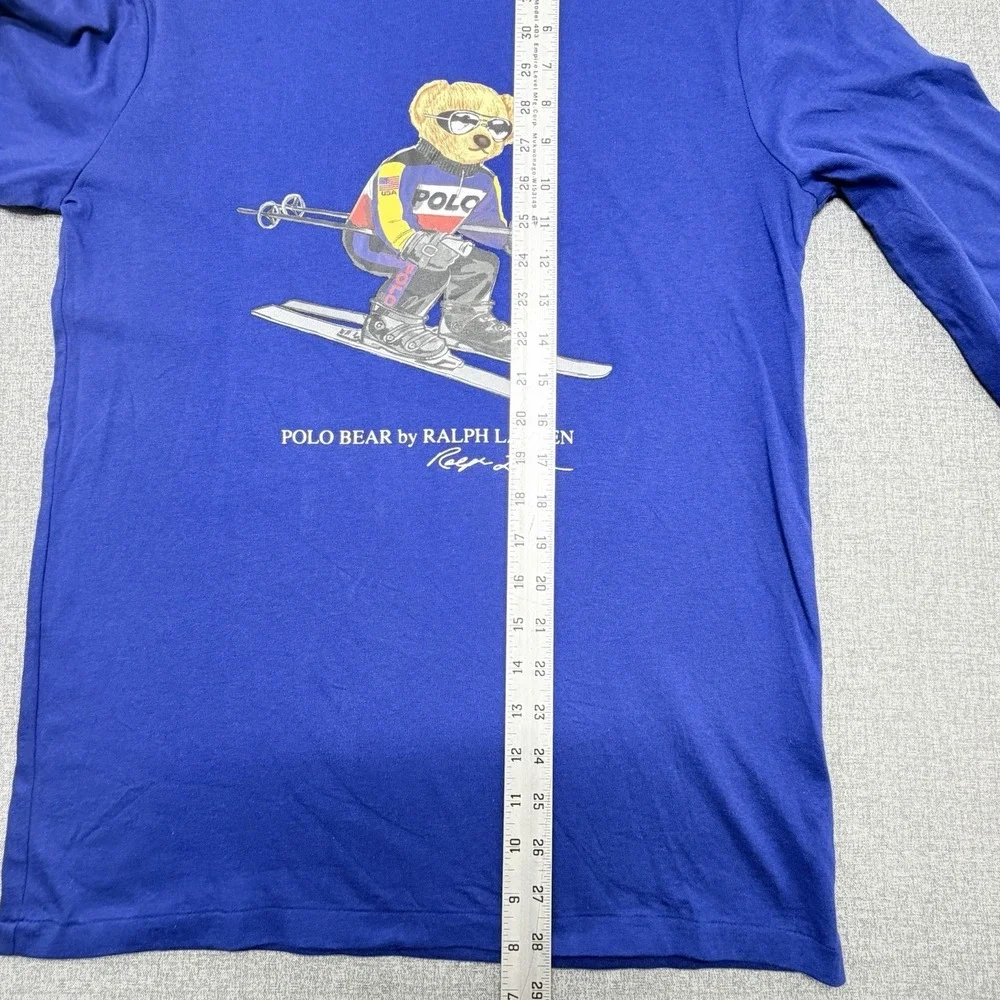 Polo Ralph Lauren Classic Fit Polo Bear Varsity Jersey T-Shirt Navy Short Sleeve